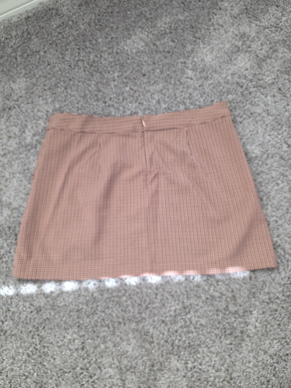 a new day Peach Plaid Mini Skirt